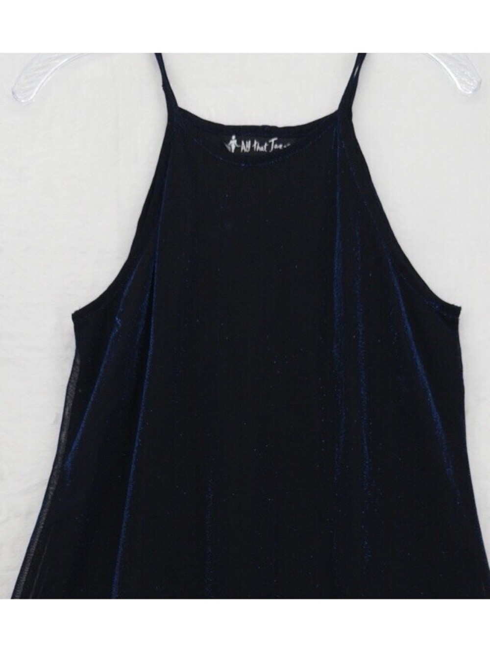 All That Jazz Dress Small Vintage 90s Whimsigoth Fairy Iridescent Blue Women